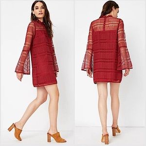 TULAROSA Matilda Allover Lace Dress Size S in Dusted Berry‎